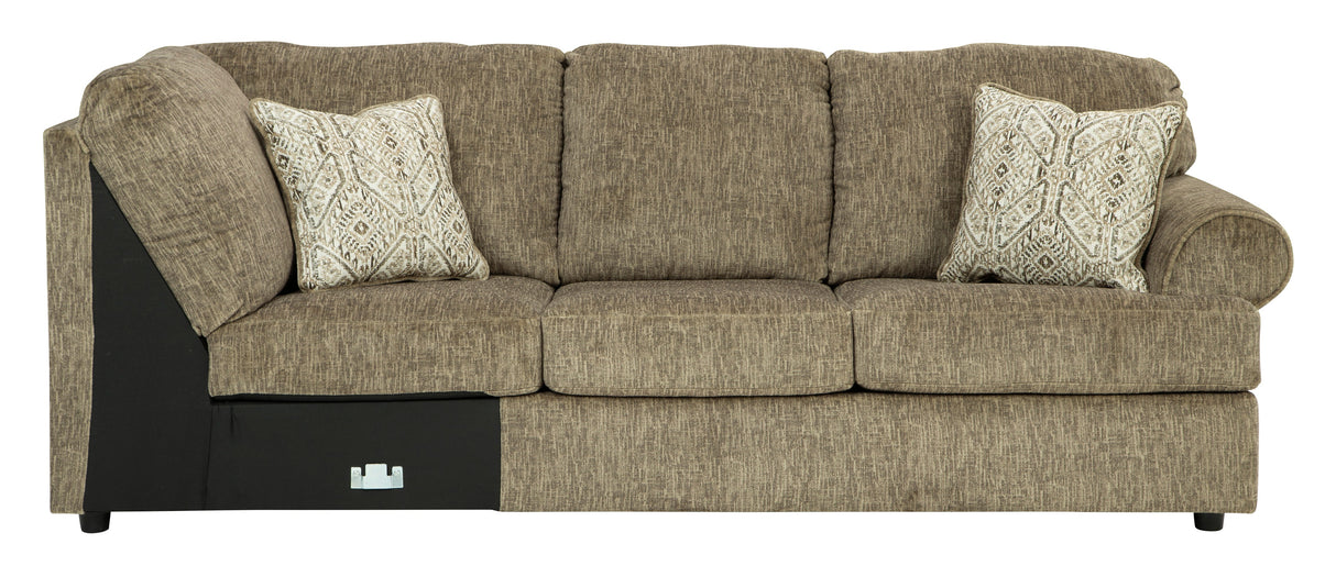 Hoylake Chocolate 3-Piece LAF Chaise Sectional