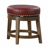 Westby Red/Brown Round Swivel Stool, Red, Set of 2
