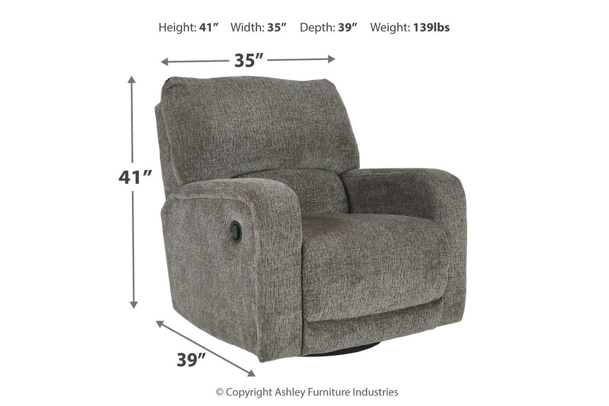 Wittlich Slate Swivel Glider Recliner