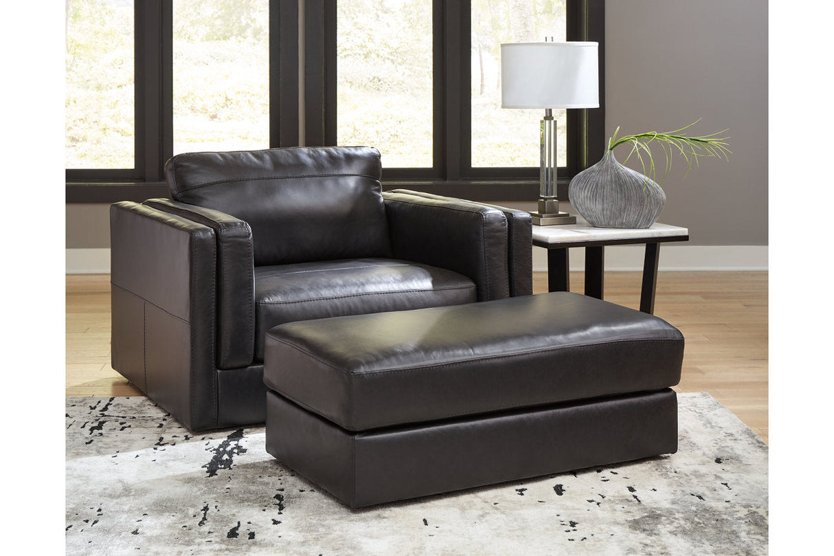 Amiata Onyx Oversized Chair and Ottoman