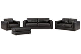 Amiata Onyx Sofa, Loveseat, Oversized Chair and Ottoman