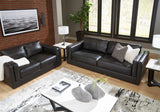 Amiata Onyx Leather Living Room Set