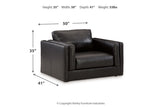 Amiata Onyx Oversized Chair and Ottoman