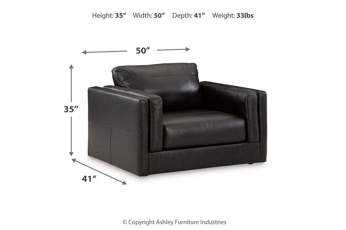 Amiata Onyx Sofa, Loveseat, Oversized Chair and Ottoman