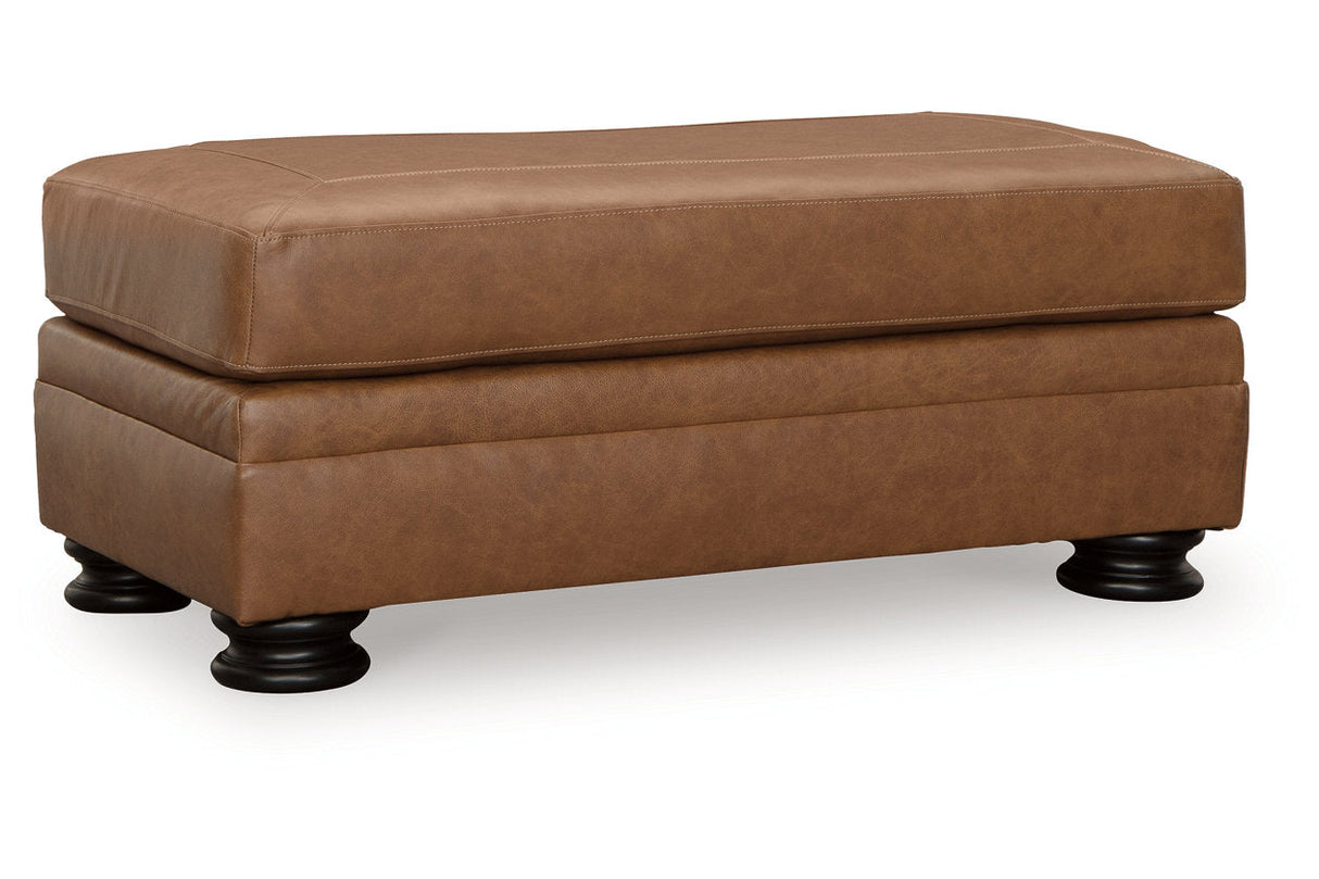 Carianna Caramel Sofa, Loveseat, Oversized Chair and Ottoman