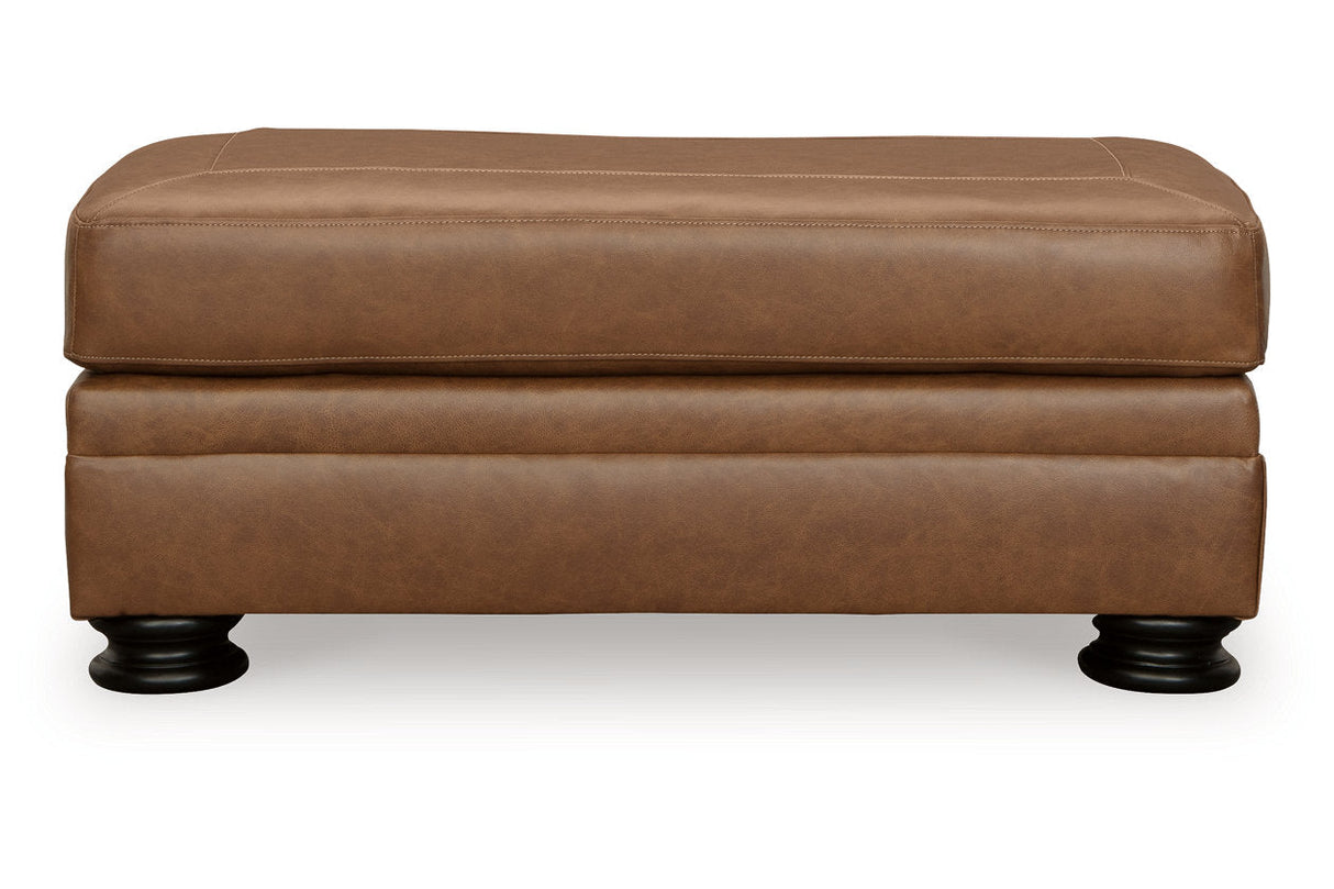 Carianna Caramel Sofa, Loveseat, Oversized Chair and Ottoman