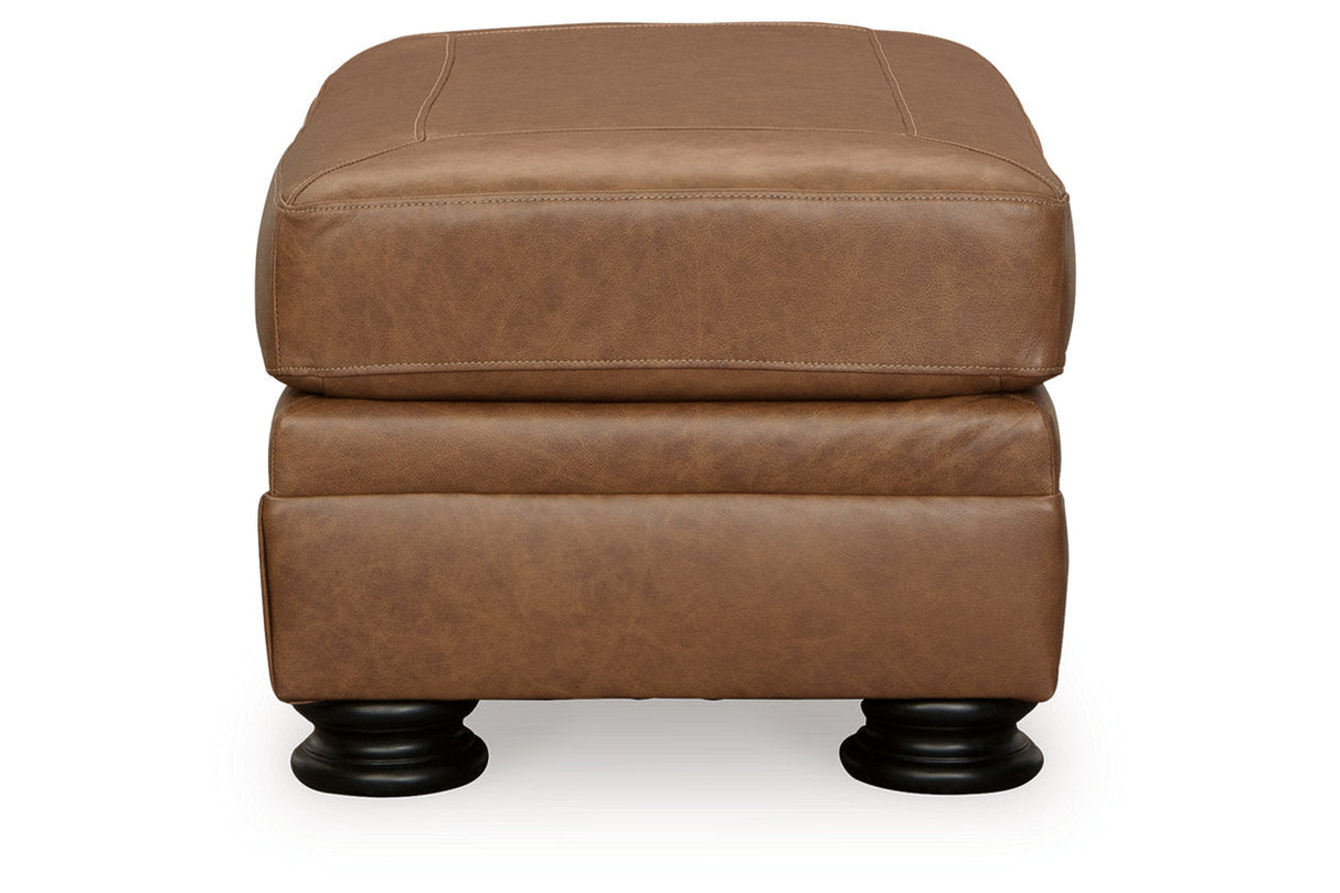 Carianna Caramel Oversized Chair and Ottoman