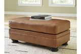 Carianna Caramel Oversized Chair and Ottoman