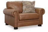 Carianna Caramel Oversized Chair and Ottoman