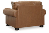 Carianna Caramel Oversized Chair and Ottoman