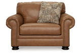 Carianna Caramel Oversized Chair and Ottoman