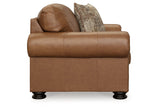 Carianna Caramel Oversized Chair and Ottoman