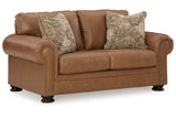 Carianna Caramel Sofa, Loveseat, Oversized Chair and Ottoman