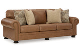 Carianna Caramel Sofa, Loveseat, Oversized Chair and Ottoman