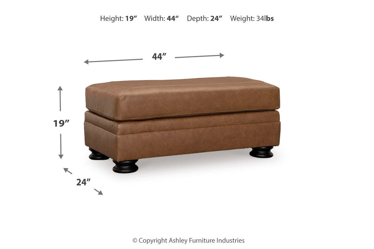 Carianna Caramel Sofa, Loveseat, Oversized Chair and Ottoman