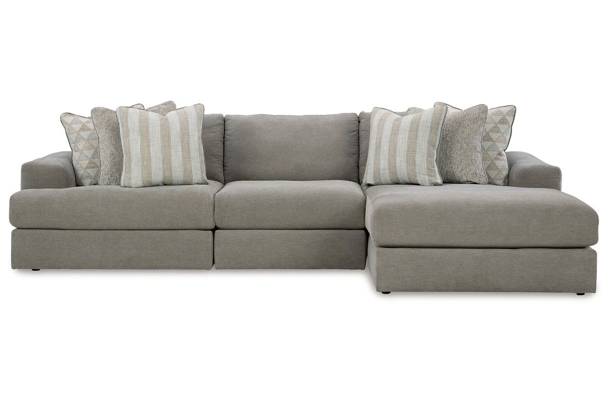 Avaliyah Ash 3-Piece Sectional with Chaise