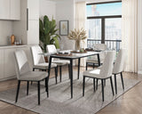 Salerno Beige Velvet Dining Chair, Set of 2