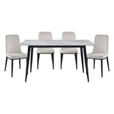 Salerno Beige 5-Piece Dining Room Set