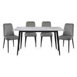 Salerno Gray 5-Piece Dining Room Set