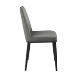 Salerno Gray Velvet Dining Chair, Set of 2