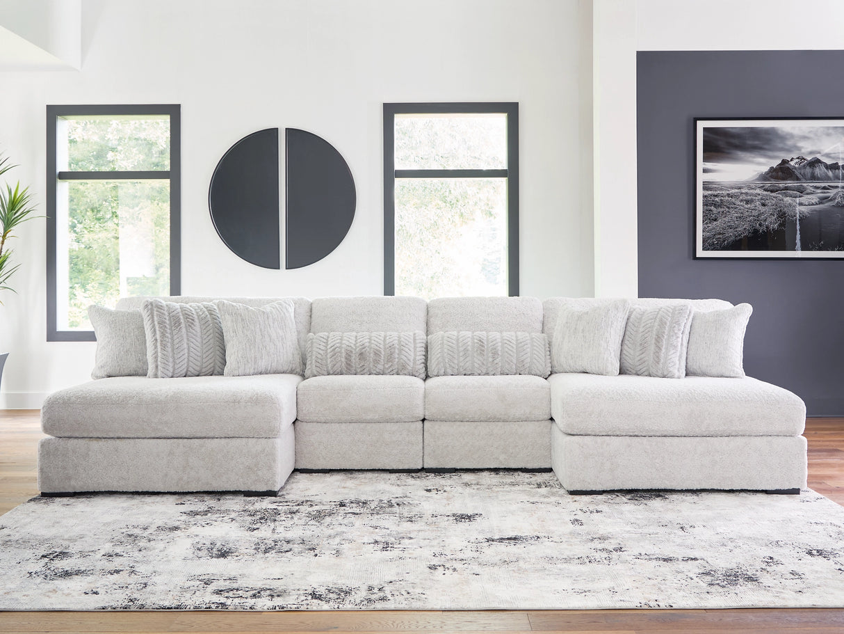 Cuddle Plush Arctic 4-Piece Double Chaise Sectional by Ashley at Eve Furniture