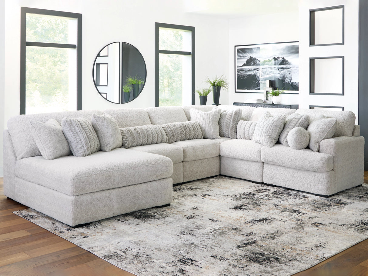 Cuddle Plush Arctic 6-Piece Left Arm Facing (LAF) Chaise Sectional by Ashley at Eve Furniture