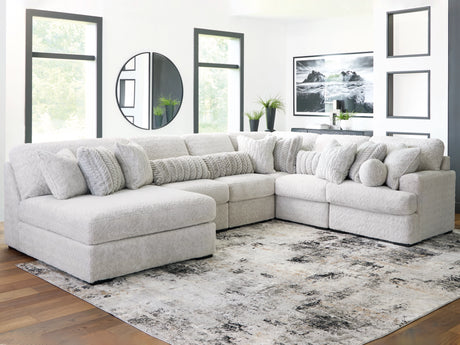Cuddle Plush Arctic 6-Piece Left Arm Facing (LAF) Chaise Sectional by Ashley at Eve Furniture