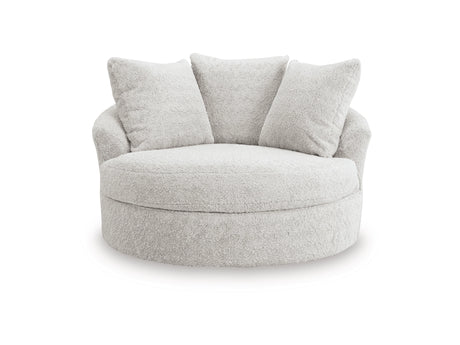Cuddle Plush Arctic Oversized Swivel Accent Chair by Ashley at Eve Furniture