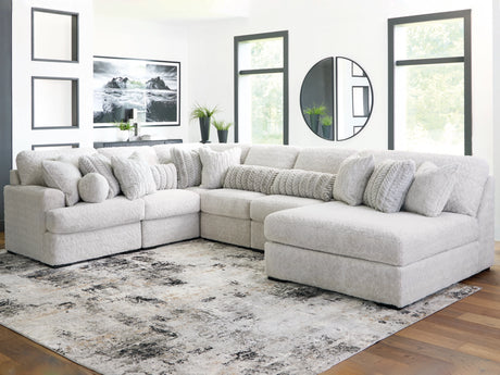 Cuddle Plush Arctic 6-Piece Right Arm Facing (RAF) Chaise Sectional by Ashley at Eve Furniture
