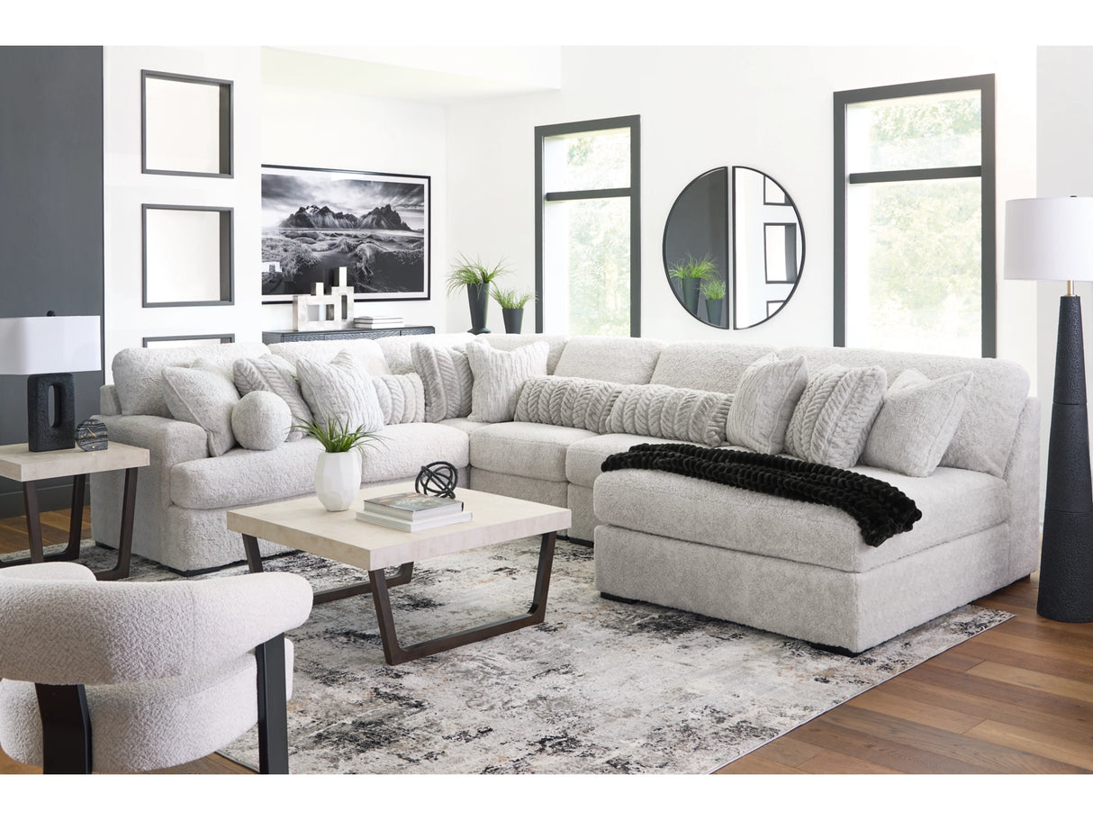 Cuddle Plush Arctic 6-Piece Right Arm Facing (RAF) Chaise Sectional by Ashley at Eve Furniture