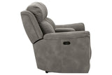 Next-Gen DuraPella Slate Power Reclining Loveseat with Console