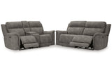 Next-Gen DuraPella Slate Power Reclining Sofa and Loveseat