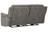 Next-Gen DuraPella Slate Power Reclining Sofa