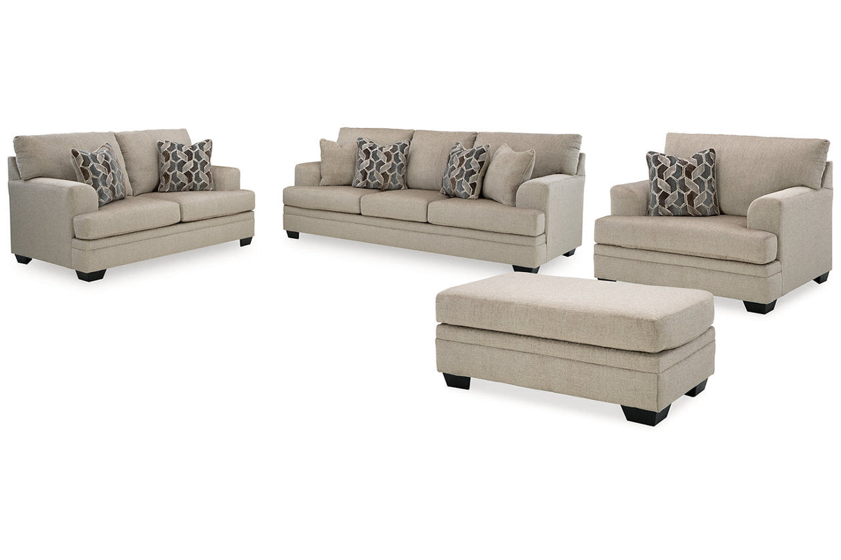 Stonemeade  Sofa, Loveseat, Oversized Chair and Ottoman