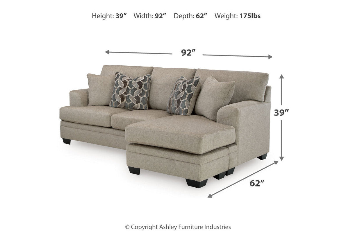 Stonemeade  Sofa Chaise, Oversized Chair, and Ottoman