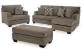 Stonemeade  Sofa Chaise, Oversized Chair and Ottoman