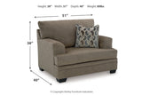 Stonemeade  Sofa Chaise, Oversized Chair and Ottoman