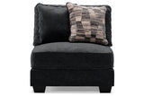 Lavernett Charcoal 4-Piece Sectional with Ottoman