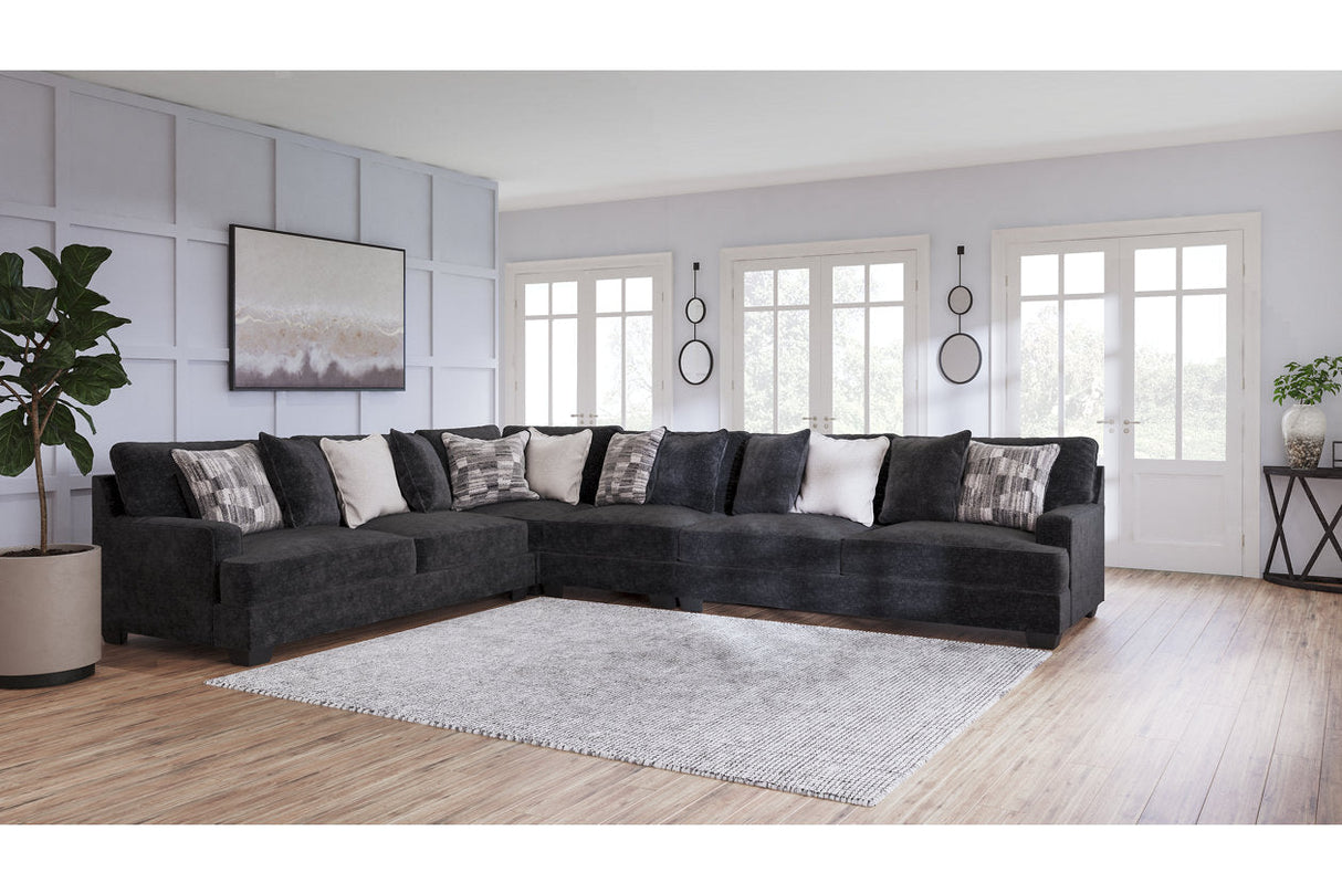 Lavernett Charcoal 4-Piece Sectional