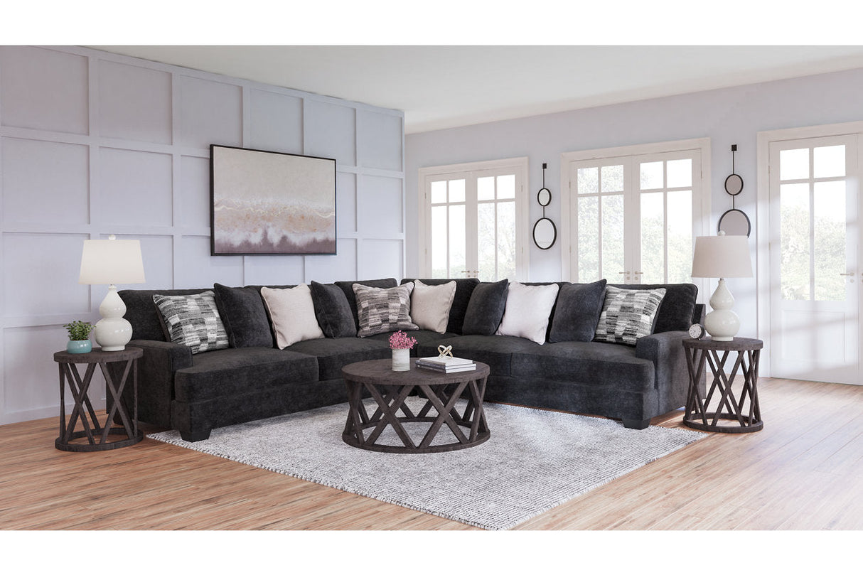 Lavernett Charcoal 3-Piece Sectional