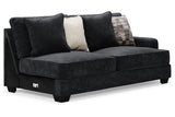 Lavernett Charcoal 4-Piece Sectional with Ottoman