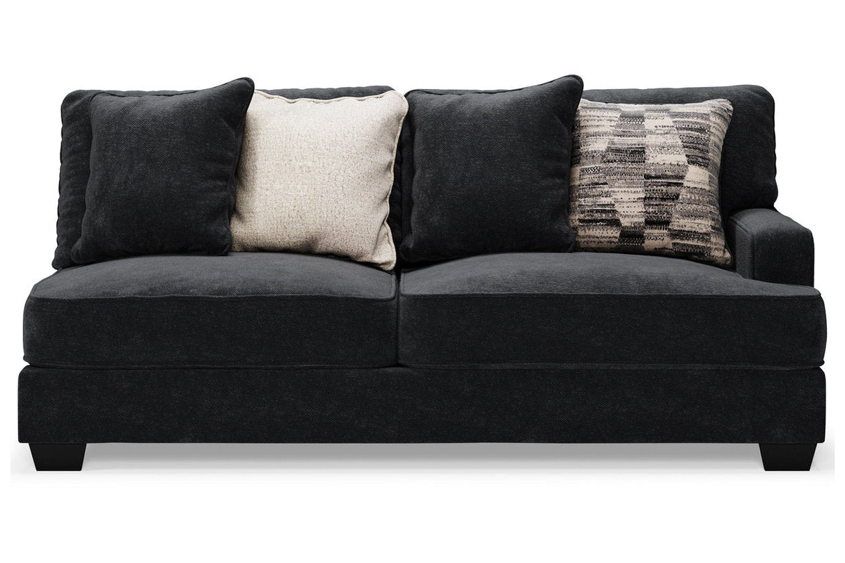 Lavernett Charcoal 4-Piece Sectional with Ottoman