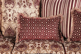 Franklin Burgundy/Espresso Sofa by Furniture of America at Eve Furniture