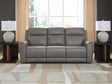 5Z-Relaxation Coin Dual Power Leather Reclining Sofa by Ashley at Eve Furniture