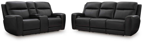5Z-Comfort Onyx Power Reclining Living Room Set by Ashley at Eve Furniture