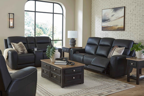 5Z-Comfort Onyx Power Reclining Living Room Set by Ashley at Eve Furniture