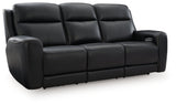 5Z-Relaxation Onyx Dual Power Leather Reclining Sofa by Ashley at Eve Furniture