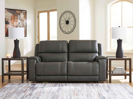 5Z - Pittson Anchor 2-Piece Power Reclining Sectional Loveseat by Ashley at Eve Furniture