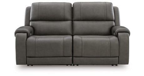 5Z - Pittson Anchor 2-Piece Power Reclining Sectional Loveseat by Ashley at Eve Furniture