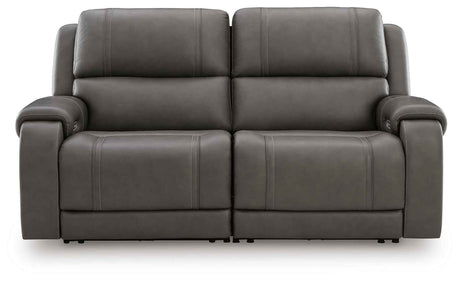 5Z - Pittson Anchor 2-Piece Power Reclining Sectional Loveseat by Ashley at Eve Furniture
